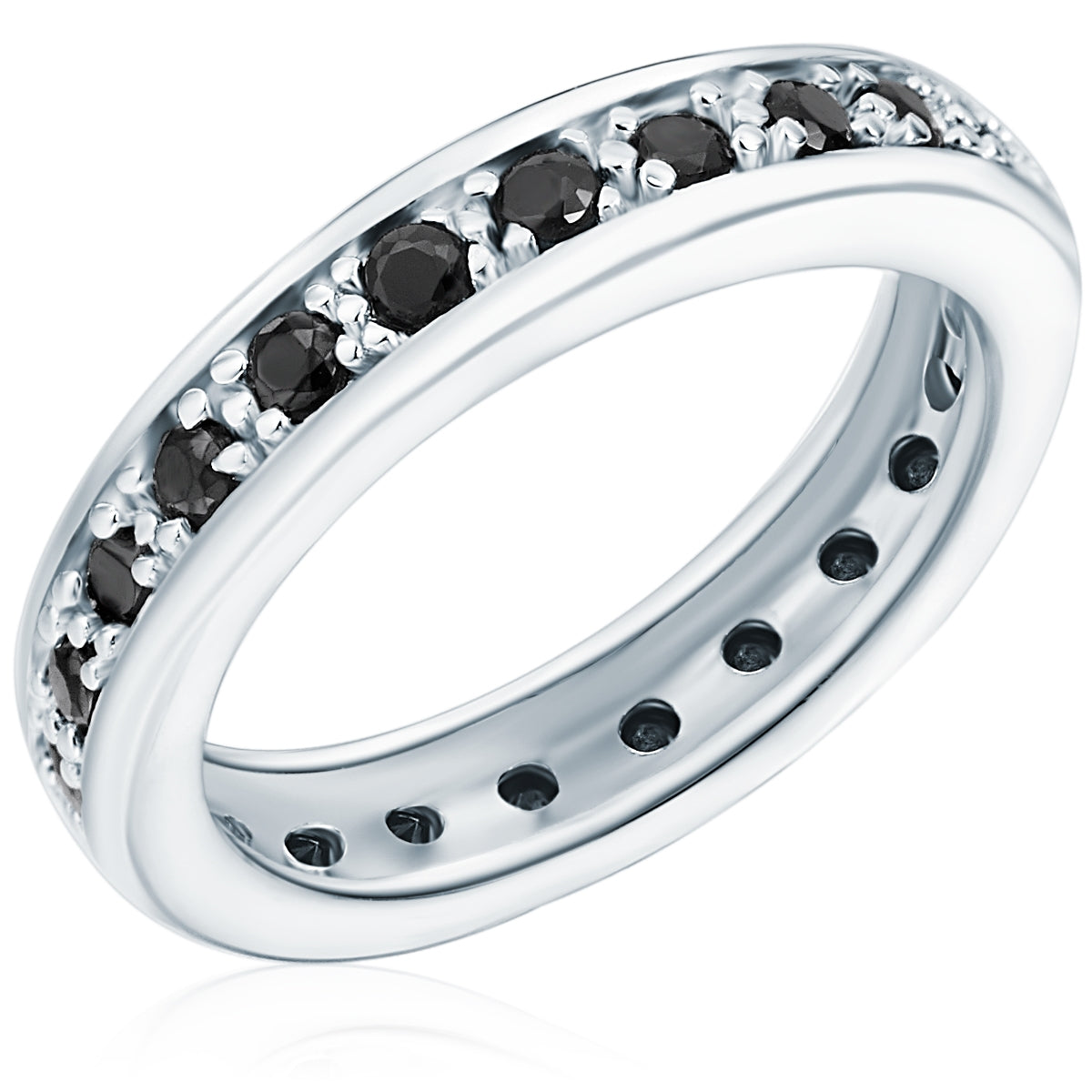 Ring Sterling Silber Zirkonia schwarz