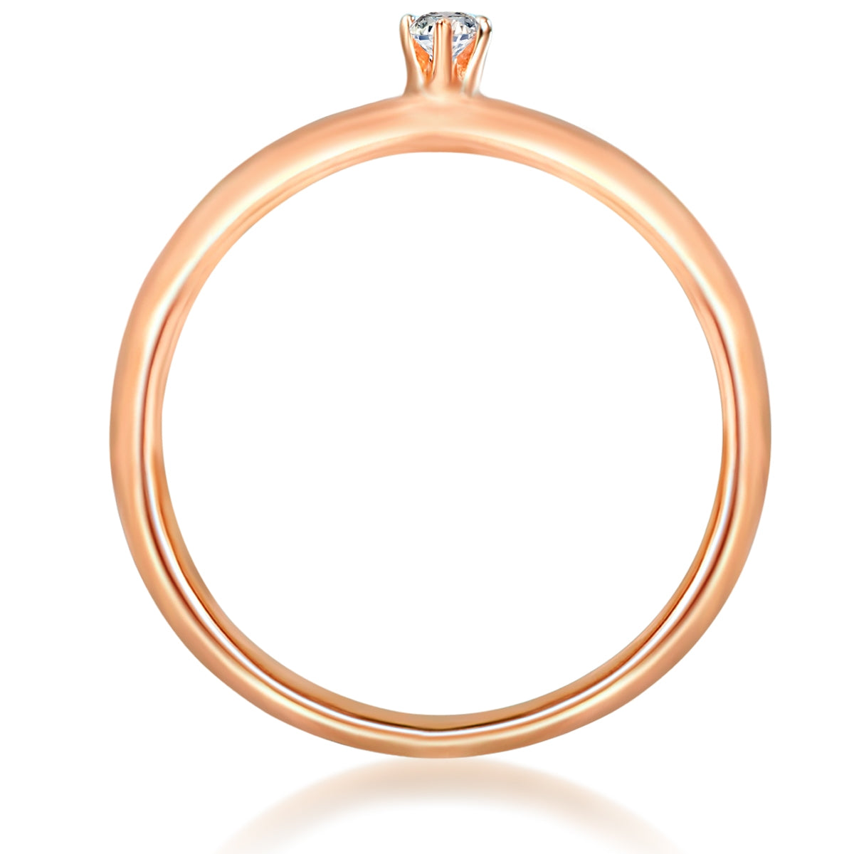 Ring Sterling Silber roségold Zirkonia weiß