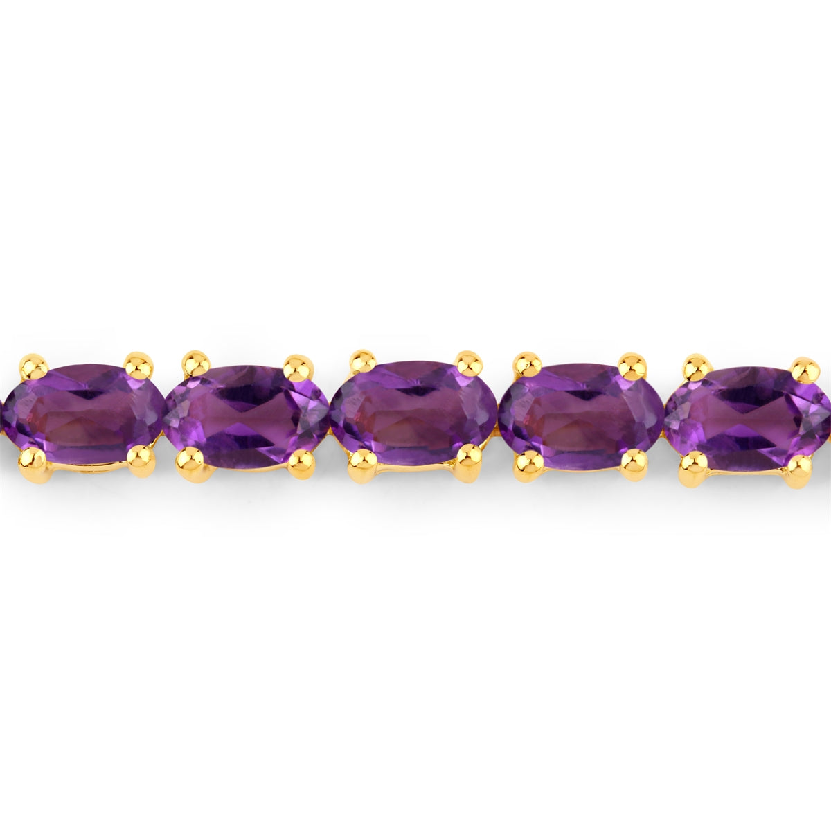 Armband Sterling Silber gelbvergoldet Amethyst