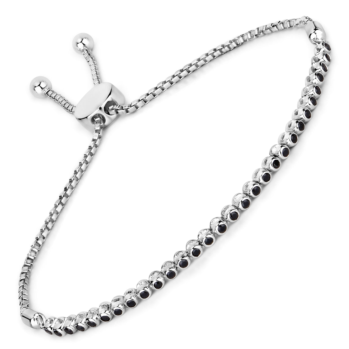 Armband Sterling Silber Spinell schwarz