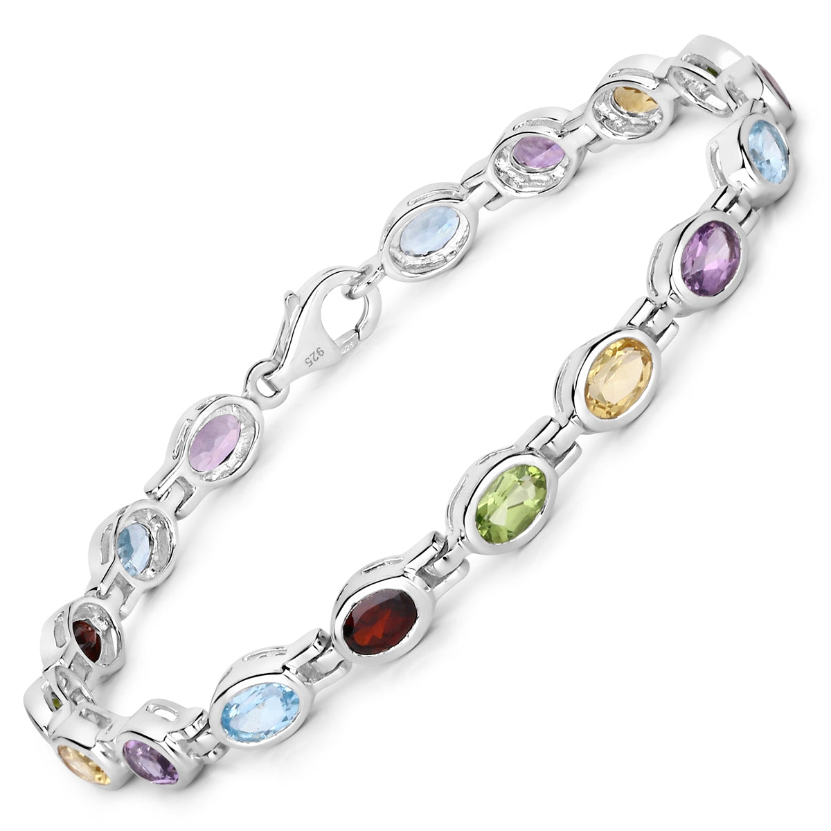 Armband Sterling Silber Edelsteine multicolor