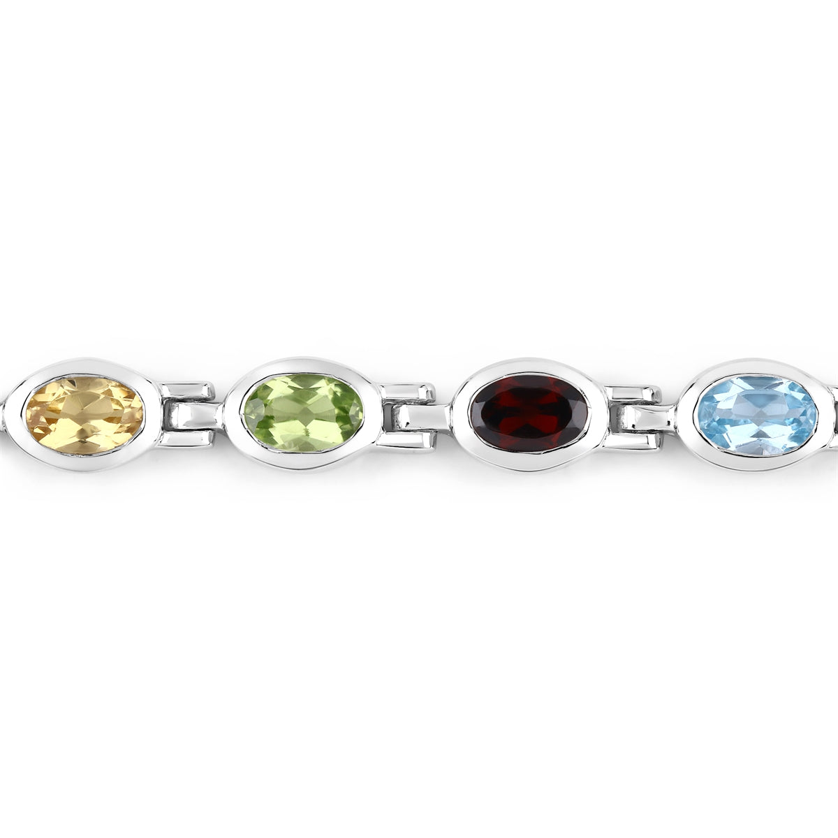 Armband Sterling Silber Edelsteine multicolor