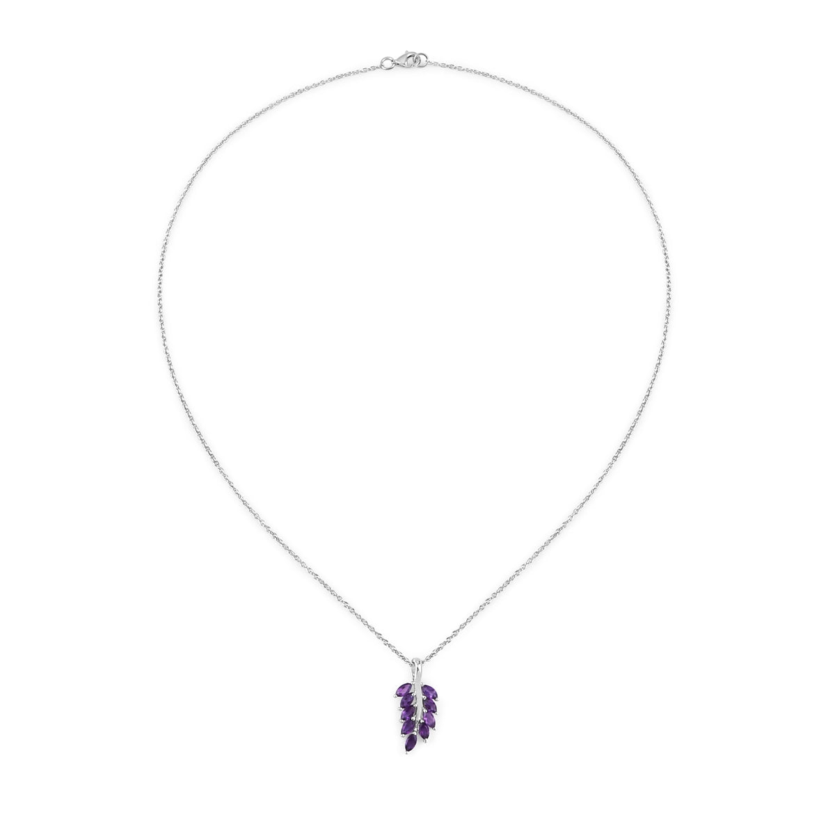 Kette mit Anhänger Sterling Silber Amethyst