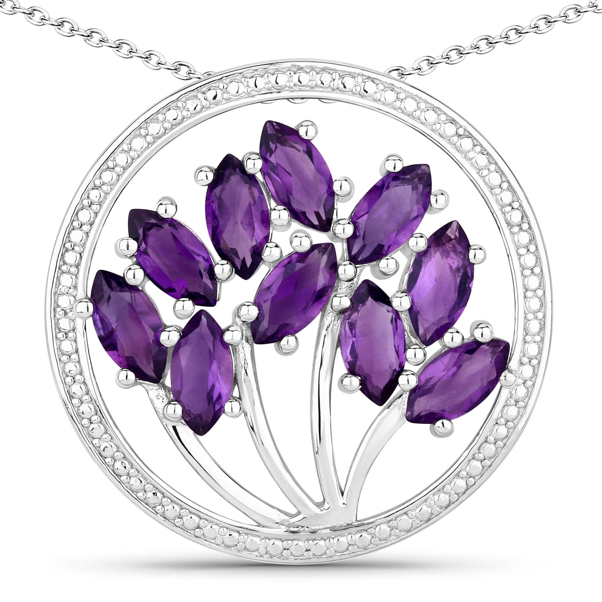 Kette mit Anhänger Sterling Silber Amethyst