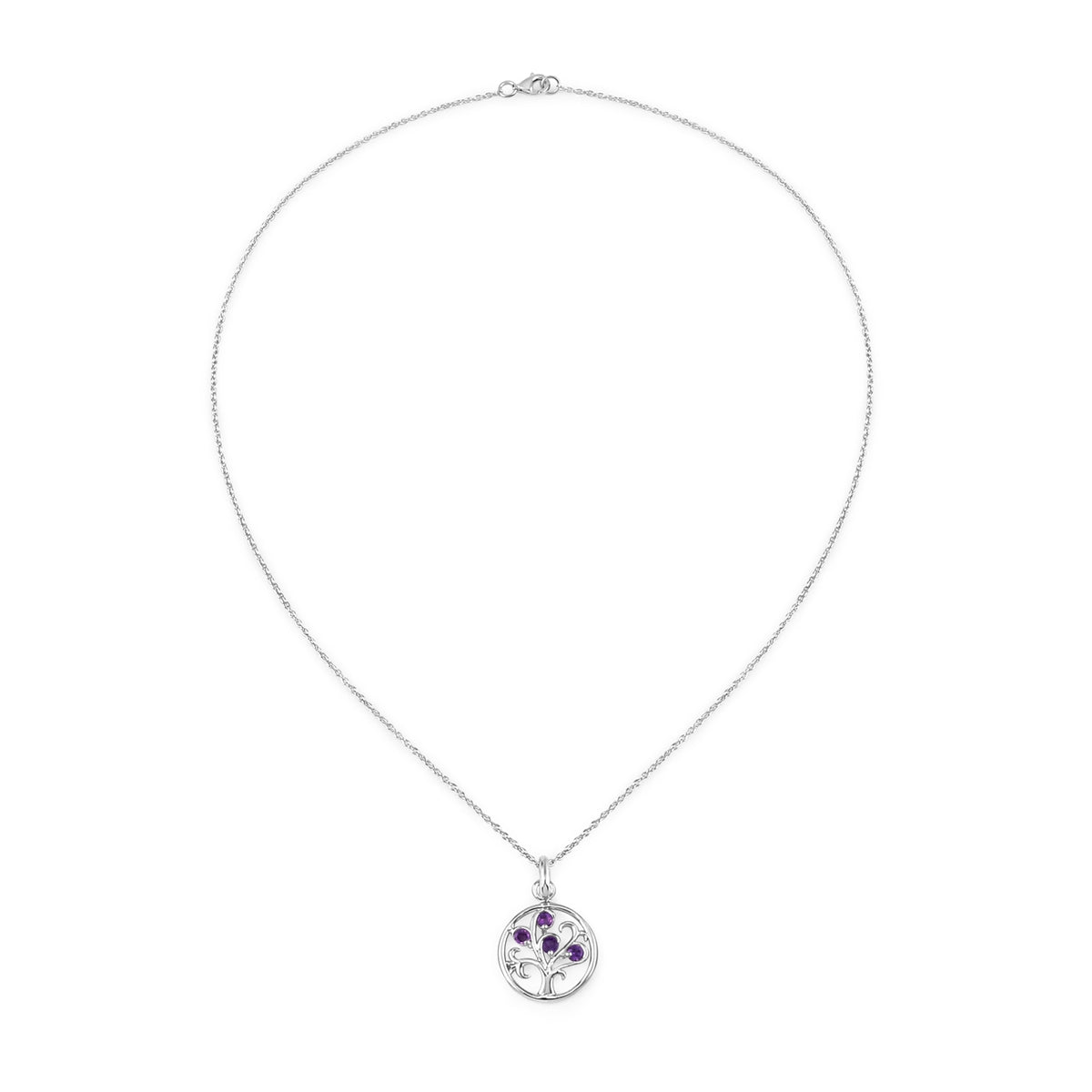 Kette mit Anhänger Sterling Silber Amethyst