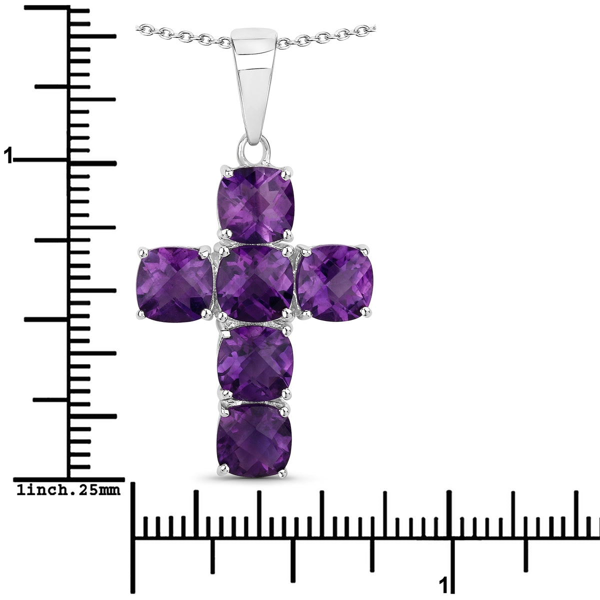 Kette mit Anhänger Sterling Silber Amethyst