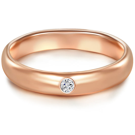 Ring Sterling Silber roségold Zirkonia weiß