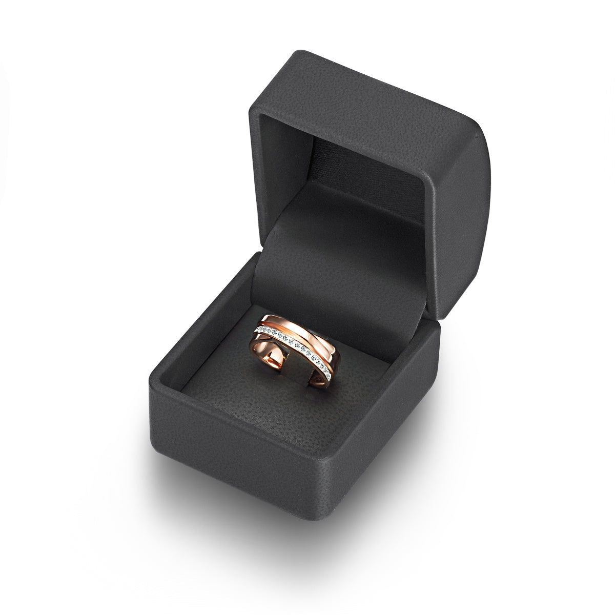 Ring Sterling Silber roségold Zirkonia weiß