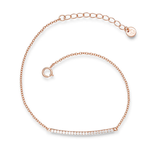 Armband Sterling Silber roségold Zirkonia weiß