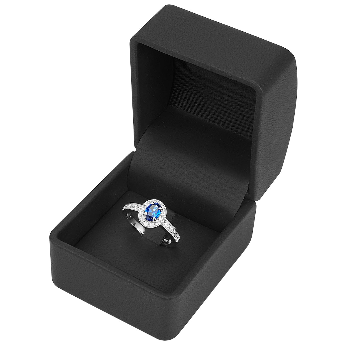 Ring Sterling Silber Zirkonia blau weiß