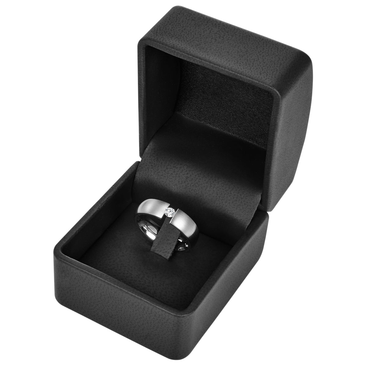 Ring Edelstahl verziert mit Kristallen von Swarovski® weiß