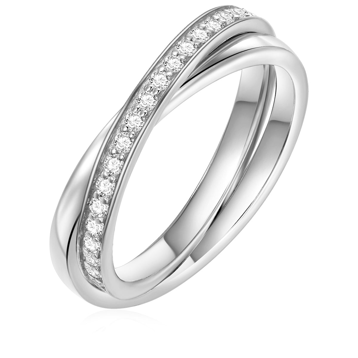 Ring Sterling Silber Zirkonia weiß