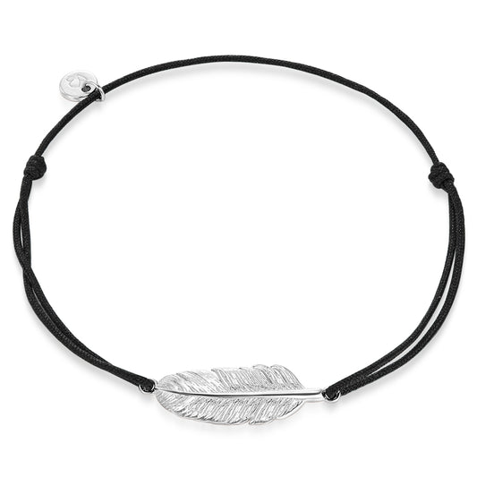 Armband Sterling Silber Textil (schwarz)