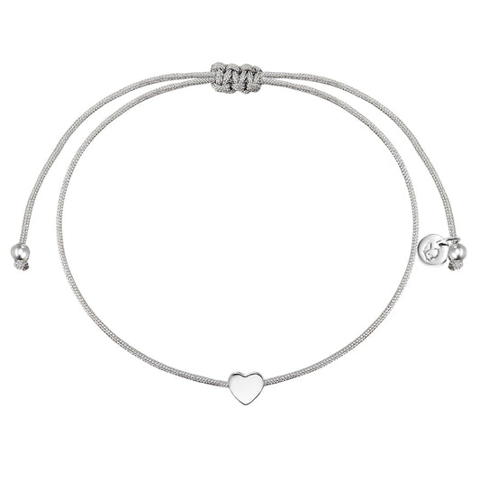 Armband Sterling Silber Textil (grau)