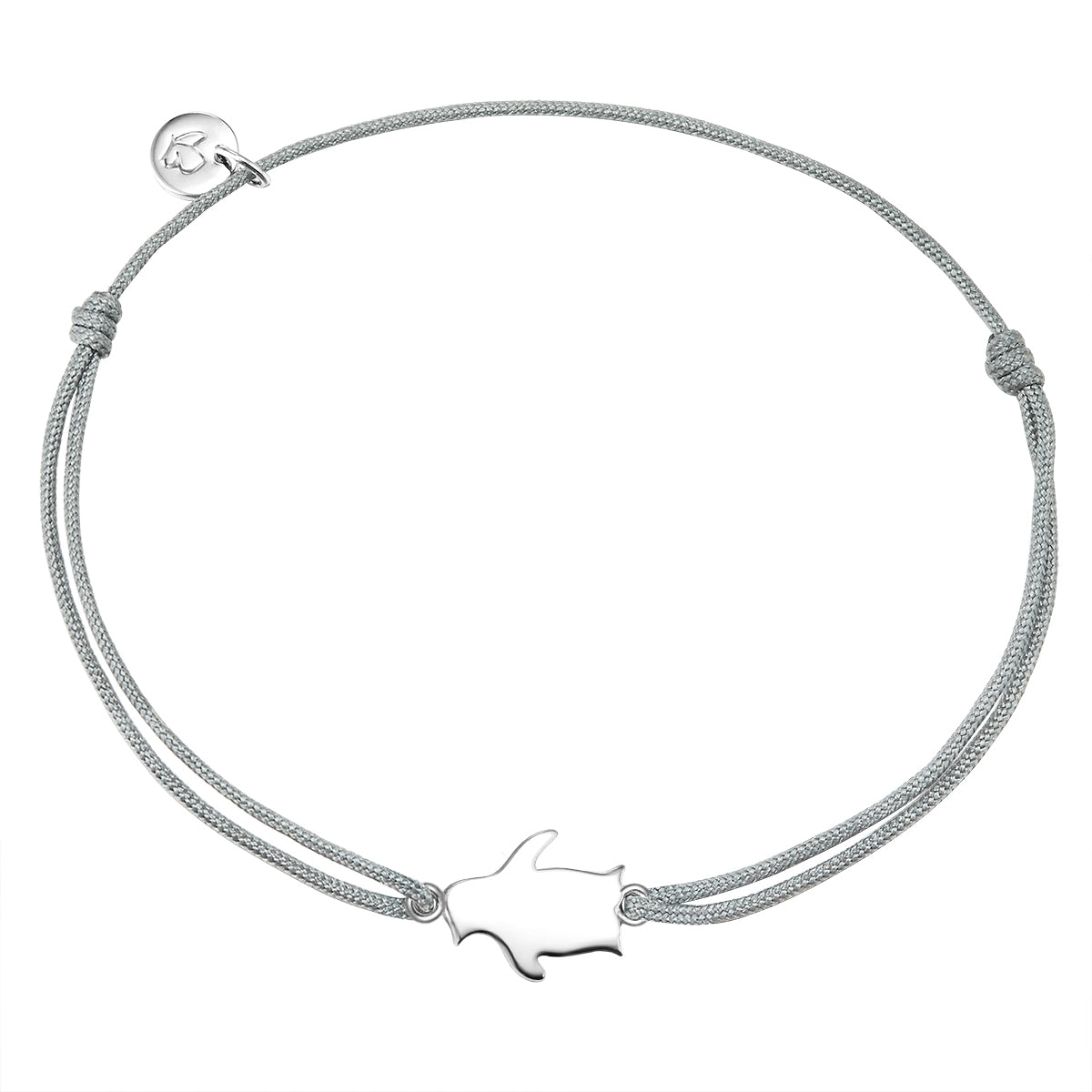 Armband Sterling Silber Textil (grau)