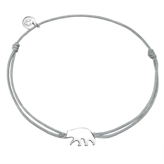 Armband Sterling Silber Textil (grau)