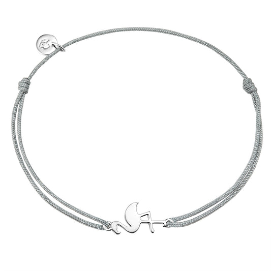 Armband Sterling Silber Textil (grau)