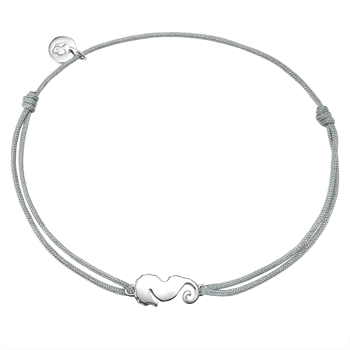 Armband Sterling Silber Textil (grau)