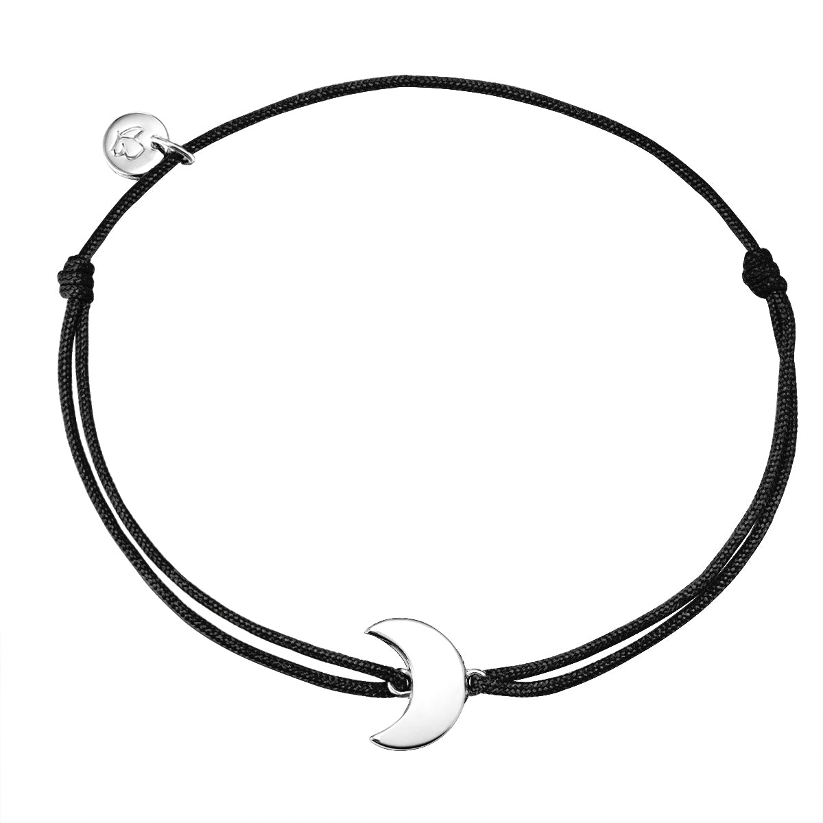 Armband Sterling Silber Textil (schwarz)