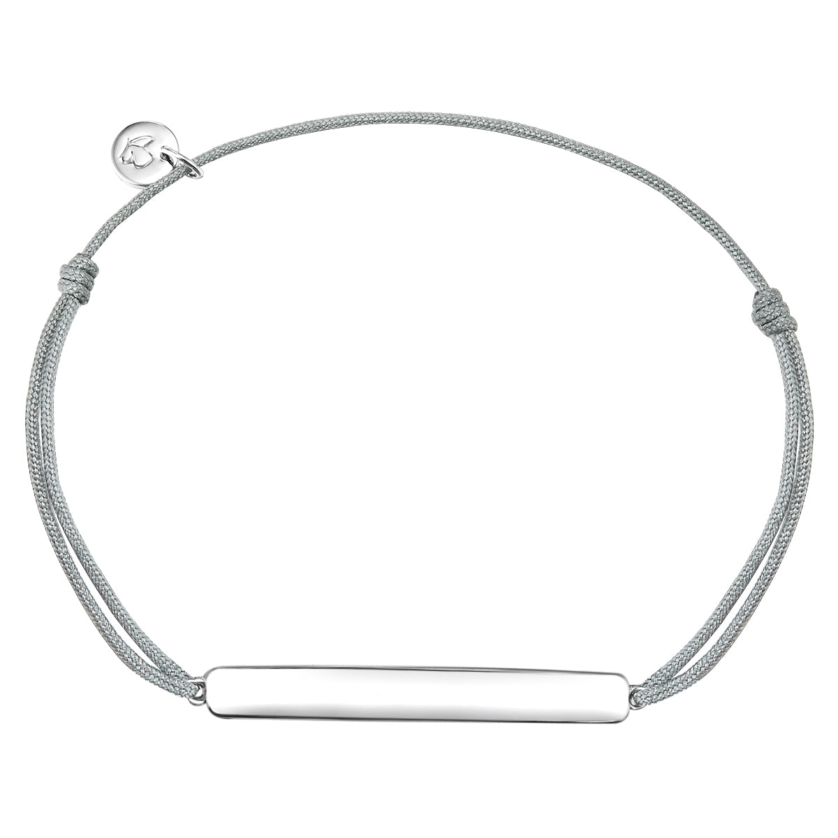 Armband Sterling Silber Textil (grau)