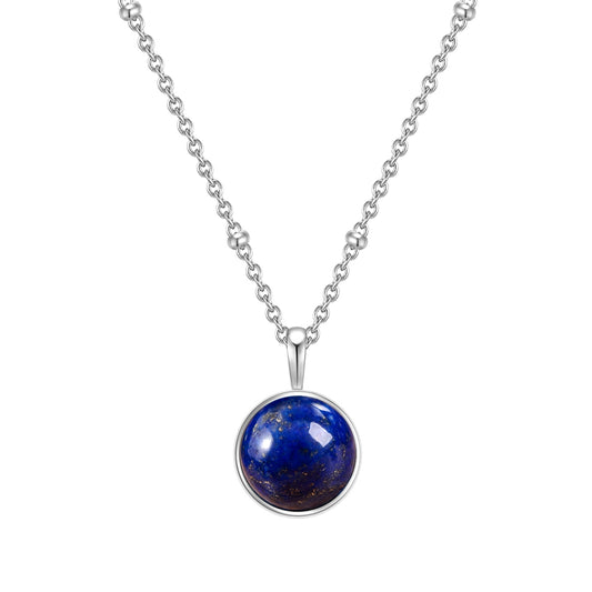 Kette mit Anhänger Sterling Silber Lapislazuli (synth.)