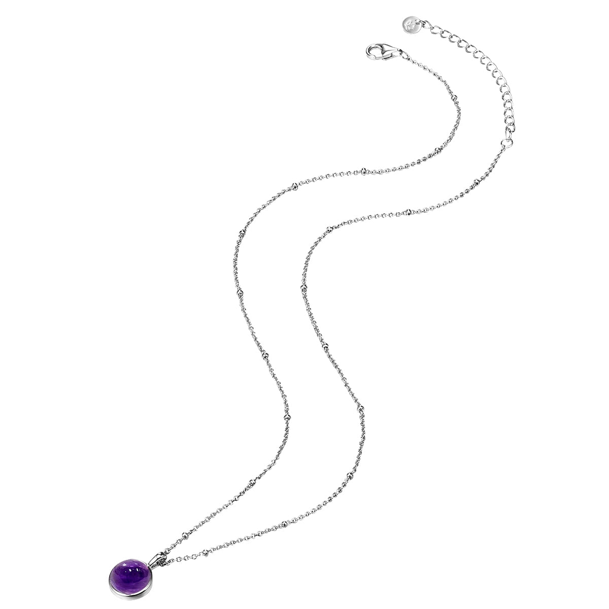 Kette mit Anhänger Sterling Silber Amethyst