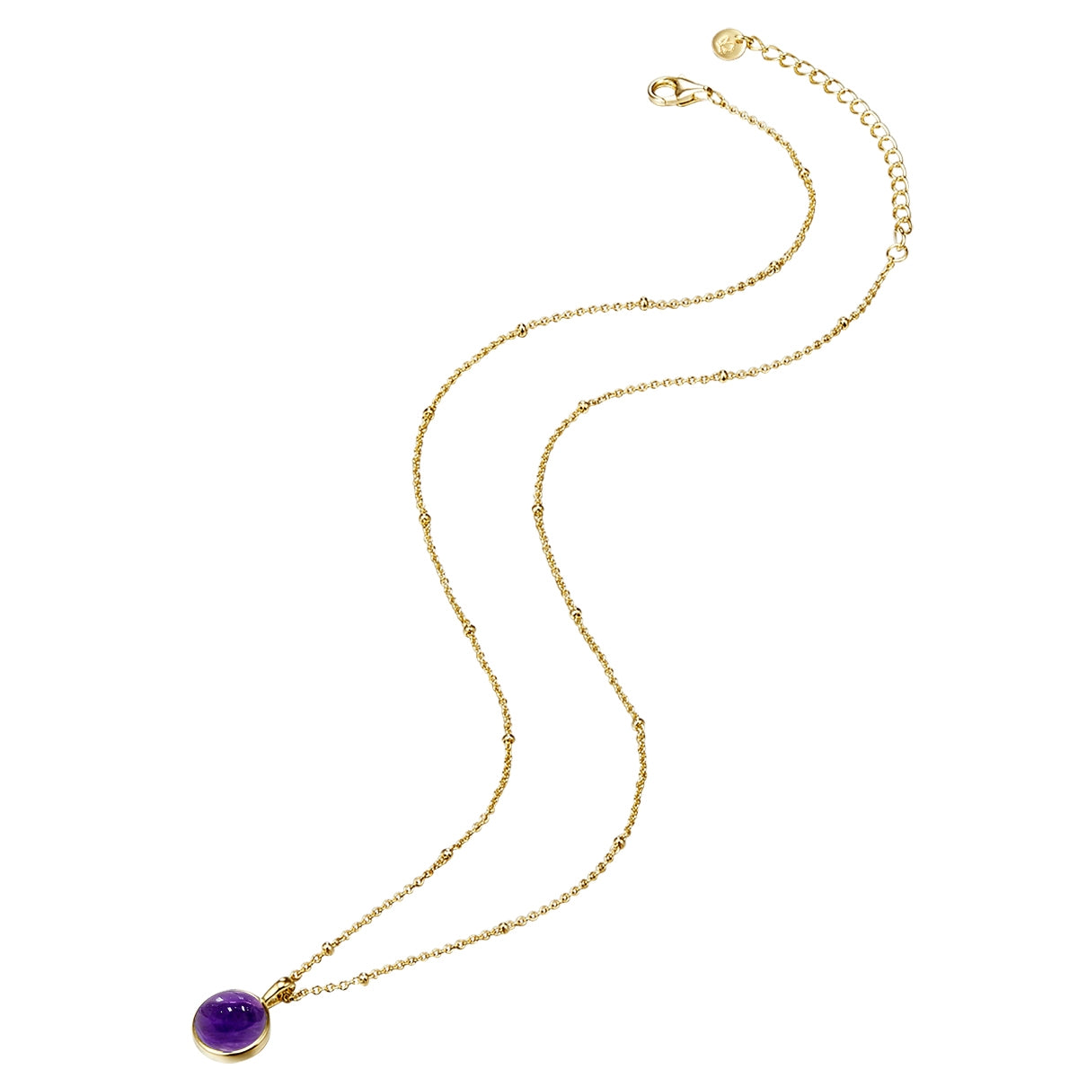 Kette mit Anhänger Sterling Silber gelbgold Amethyst