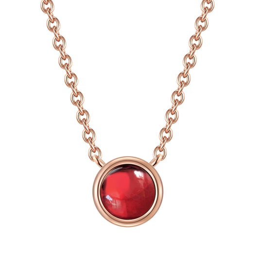 Kette mit Anhänger Sterling Silber roségold Granat