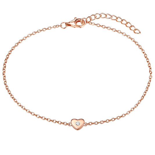 Armband Sterling Silber roségold Zirkonia weiß