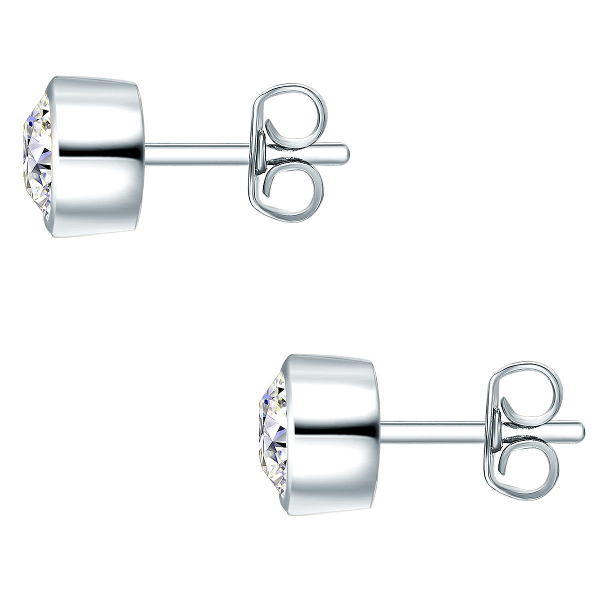 Set (Kette+Ohrstecker) Sterling Silber verziert mit Kristallen von Swarovski® weiß