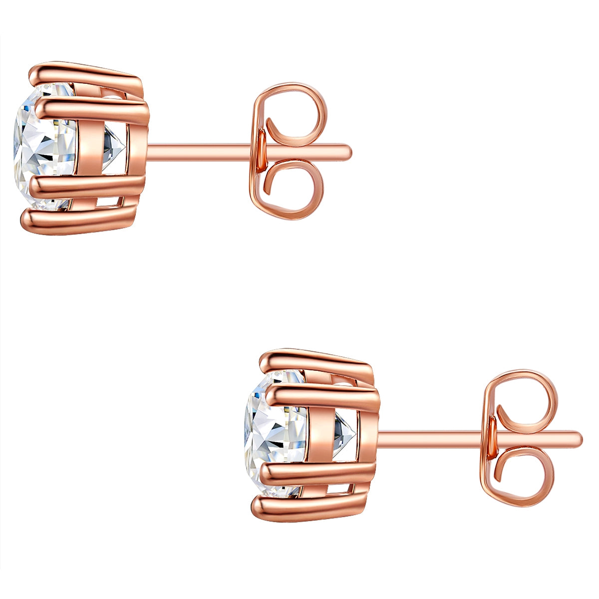 Set (Kette+Ohrstecker) 
 Sterling Silber roségold verziert mit Kristallen von Swarovski® weiß