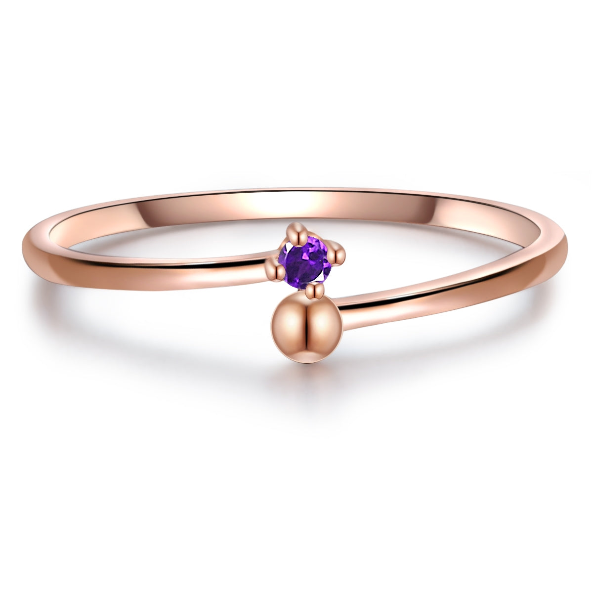 Ring Sterling Silber roségold Amethyst