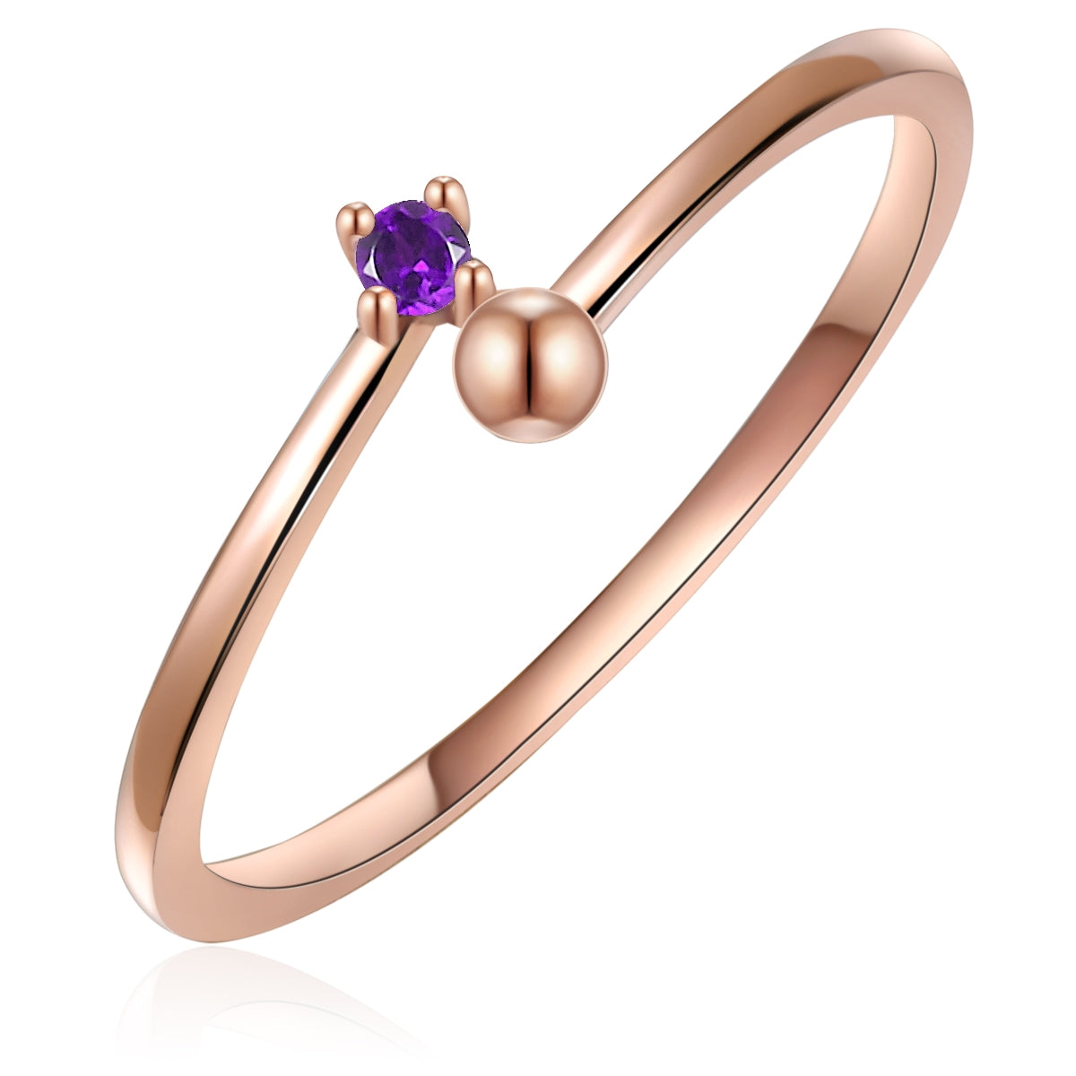 Ring Sterling Silber roségold Amethyst