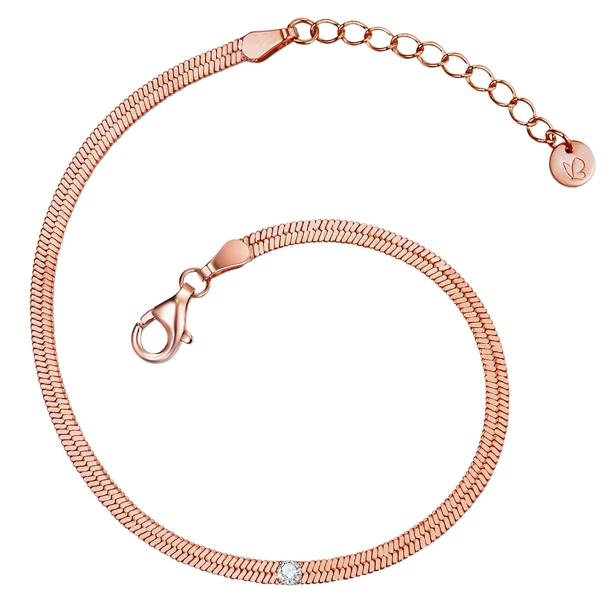 Armband Sterling Silber roségold Zirkonia weiß