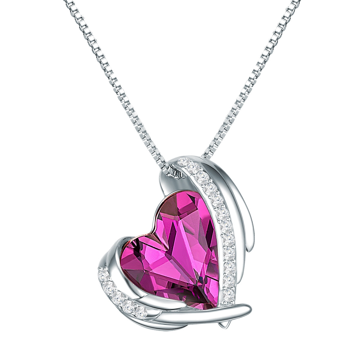 Kette mit Anhänger Sterling Silber verziert mit Kristallen von Swarovski® amethyst weiß