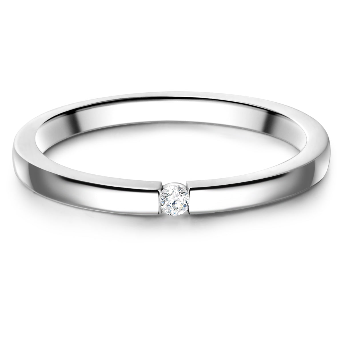 Ring Sterling Silber Zirkonia weiß