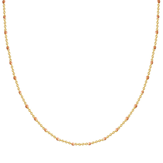 Kette Sterling Silber gelbgold Emaille orange