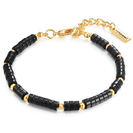 Armband gelbgold schwarz