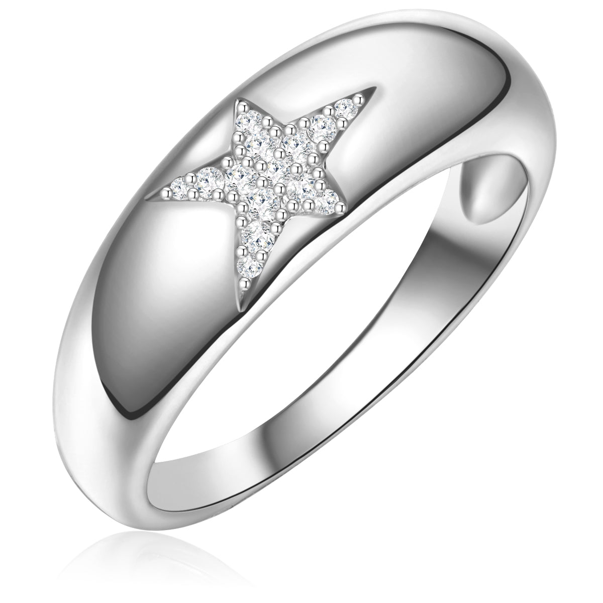 Ring Sterling Silber Zirkonia weiß