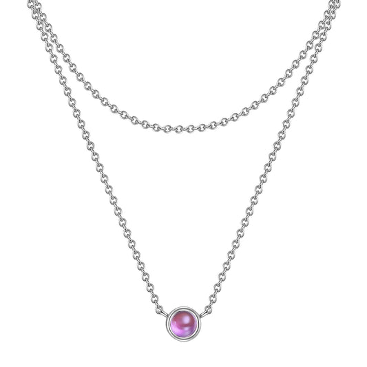 Kette mit Anhänger Sterling Silber Amethyst