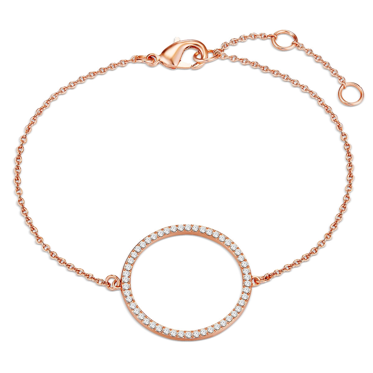 Armband roségold verziert mit Kristallen von Swarovski® weiß