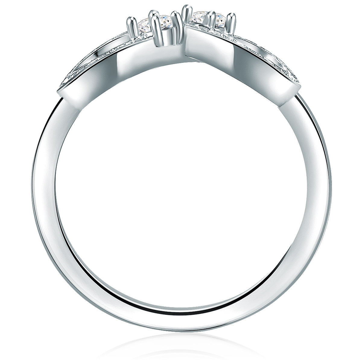 Ring verziert mit Kristallen von Swarovski® weiß