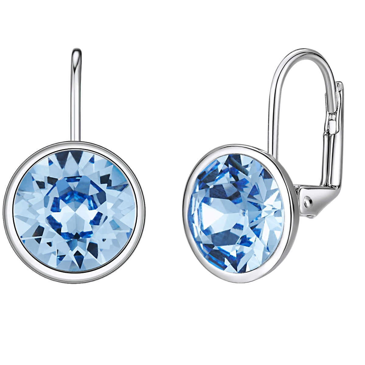 Ohrhänger verziert mit Kristallen von Swarovski® blau