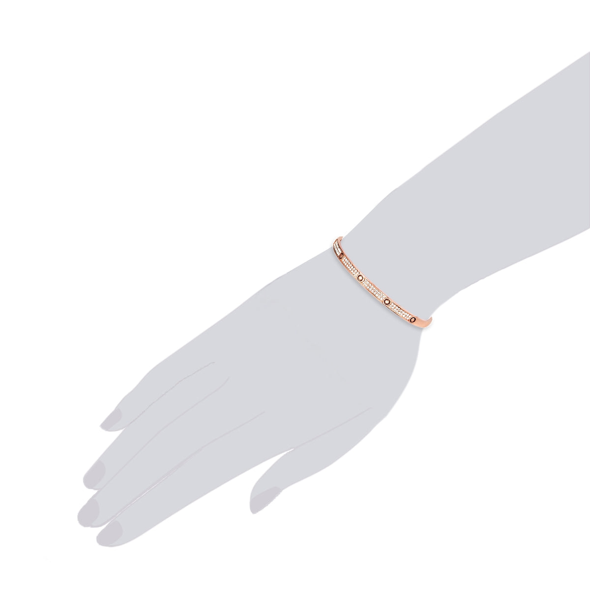 Armband roségold Kristall weiß