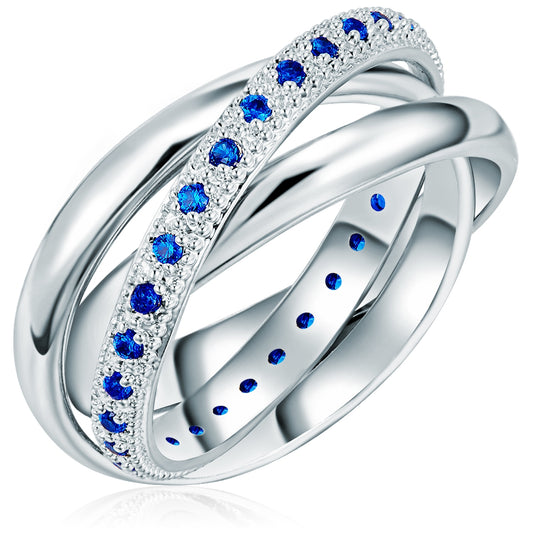 Ring Zirkonia blau