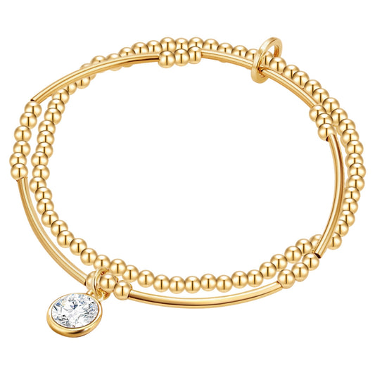 Armband gelbgold Kristalle weiß