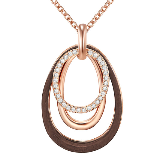 Kette mit Anhänger roségold verziert mit Kristallen von Swarovski®