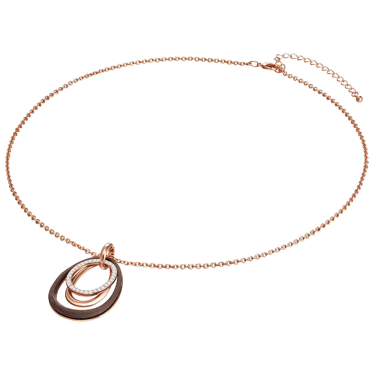 Kette mit Anhänger roségold verziert mit Kristallen von Swarovski®