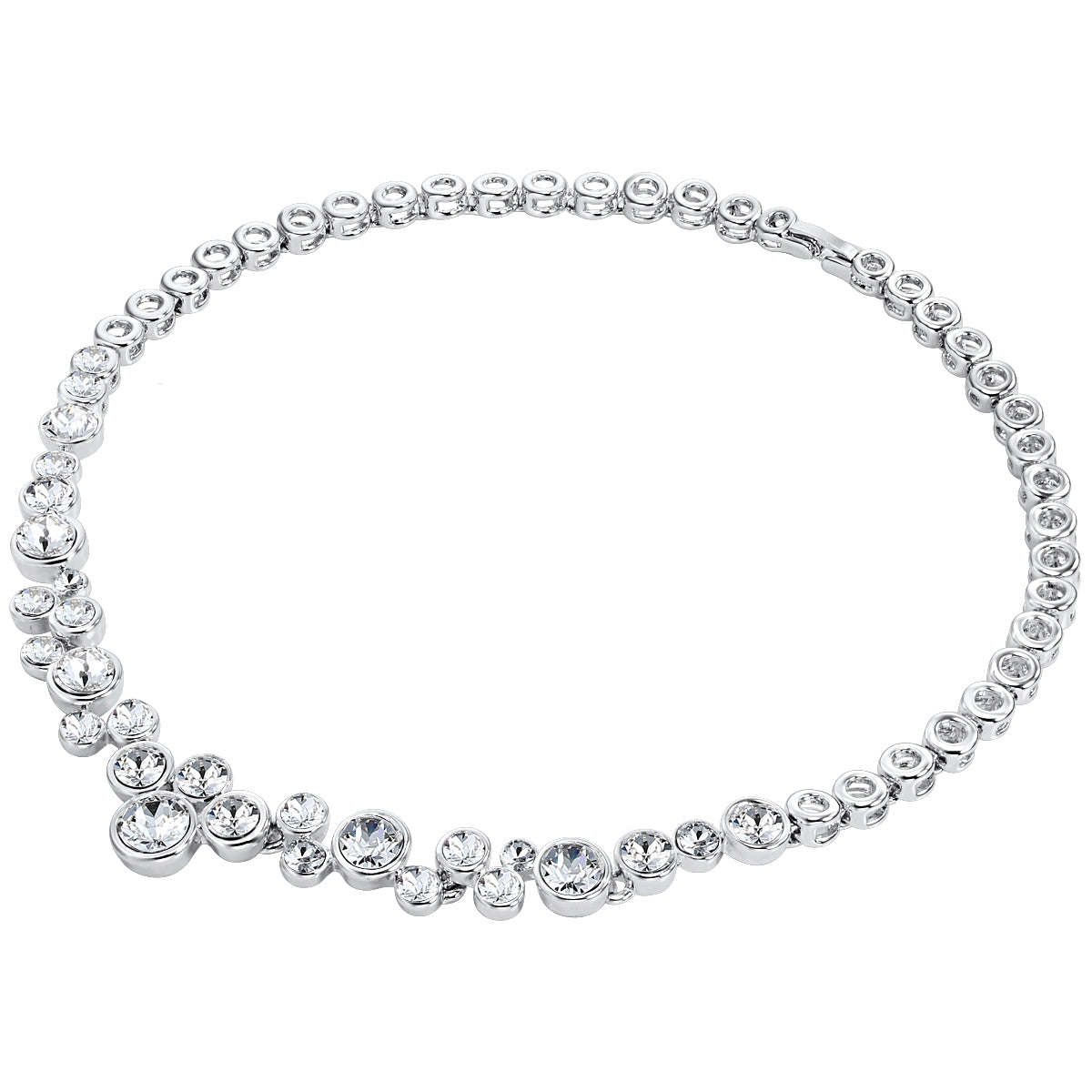 Kette verziert mit Kristallen von Swarovski® weiß