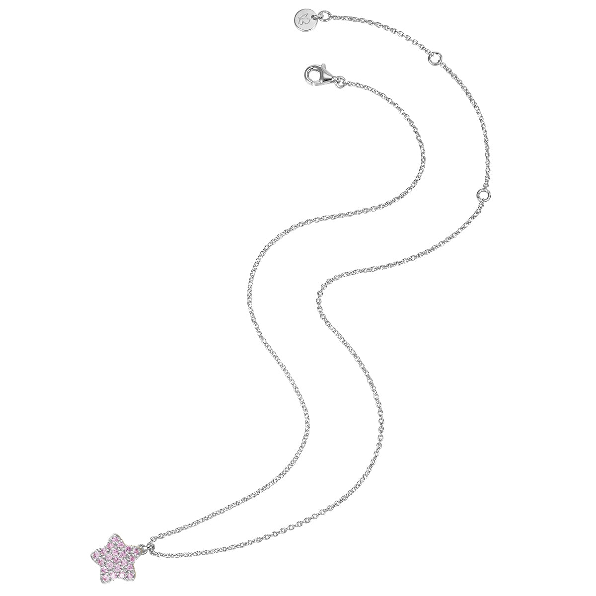 Kette mit Anhänger Sterling Silber Zirkonia pink